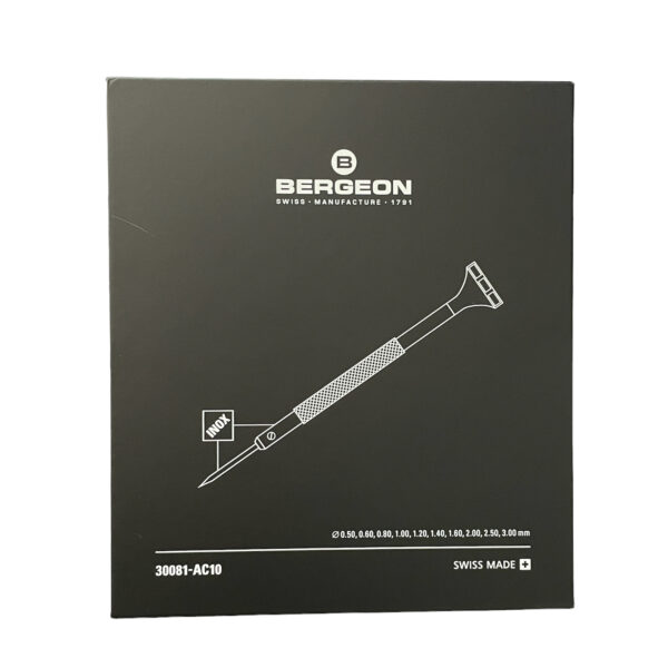Bergeon 30081-AC10 комплект от 10 броя часовникарски отвертки INOX в кутия - Image 2