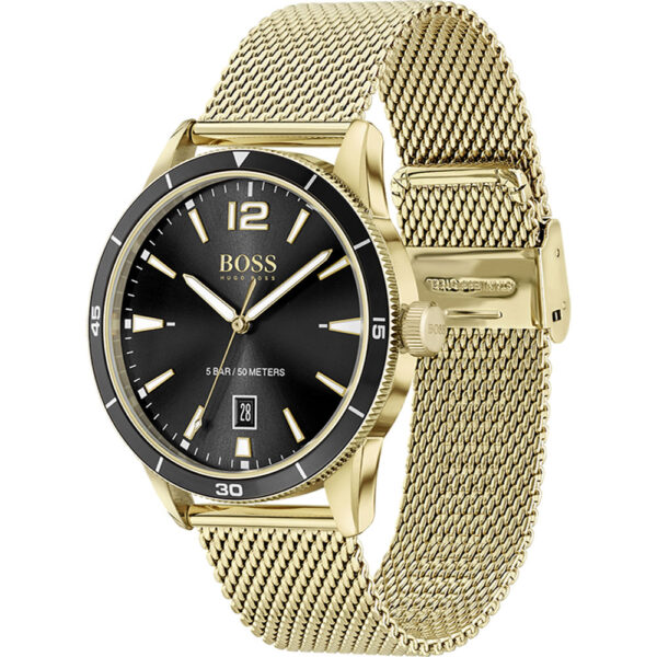 Мъжки часовник в жълто злато и дата 41 мм Hugo Boss 1513901 - Image 2