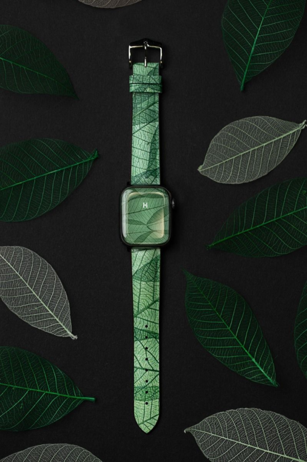 Hirsch зелена каишка от серия "Leaf" 20 мм, 0921046040-2-20 - Image 3