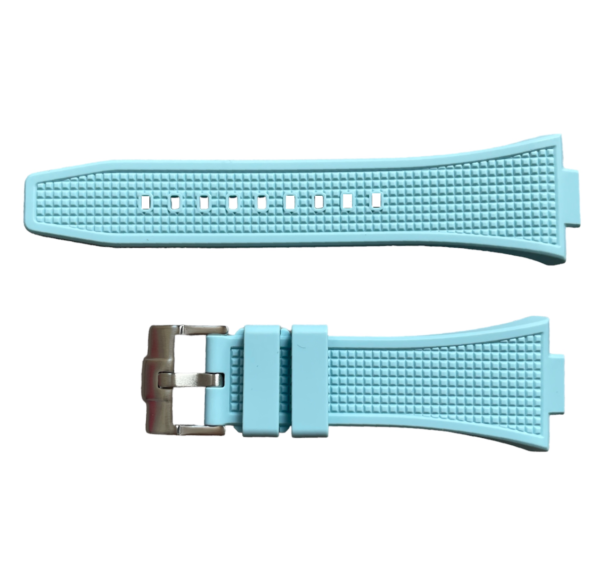 Светлосиня гумена каишка за Tissot PRX Series T137.407, T137.410