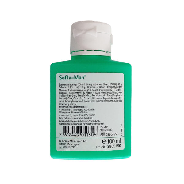 Sоfta-Man дезинфектант за ръце, HBV, HCV, HIV, 100мл - Image 2