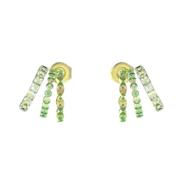 Guess елегантни обеци със зелени камъни Swarovski