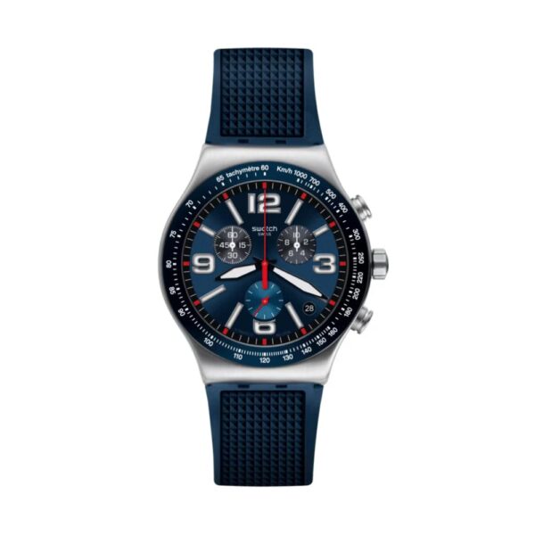 Силиконова тъмно синя Swatch каишка за часовник AYV2454 - Image 4