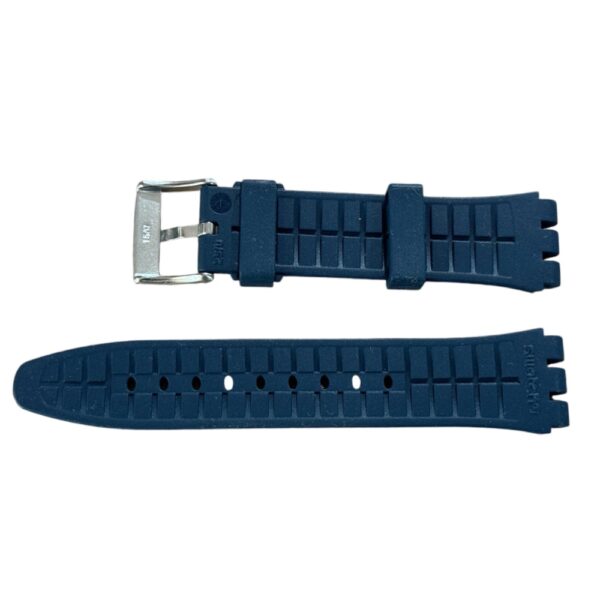 Силиконова тъмно синя Swatch каишка за часовник AYV2454 - Image 2