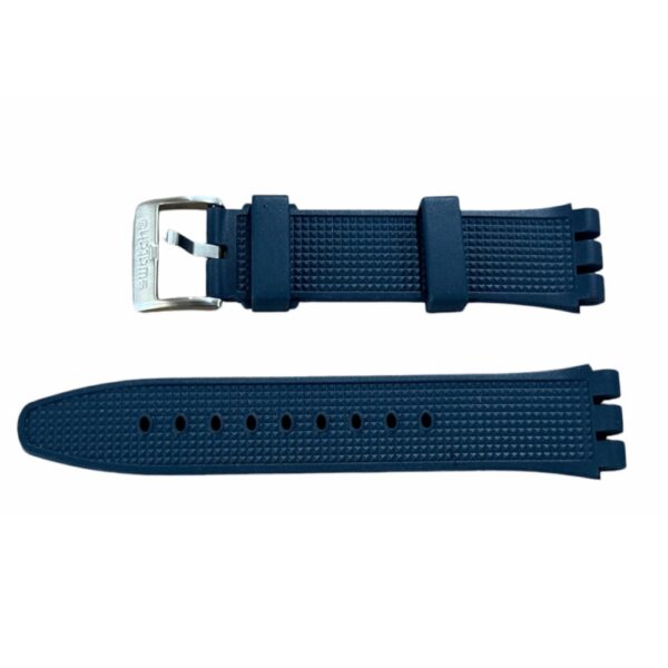 Силиконова тъмно синя Swatch каишка за часовник AYV2454