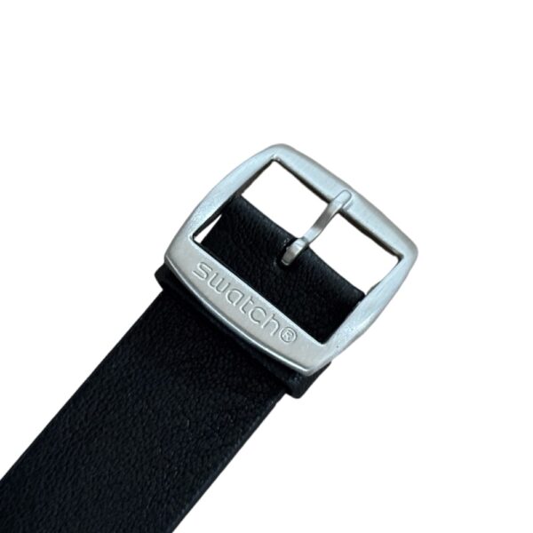 Черна кожена каишка Swatch ASS07S100, ASS07S100C, 20мм - Image 3