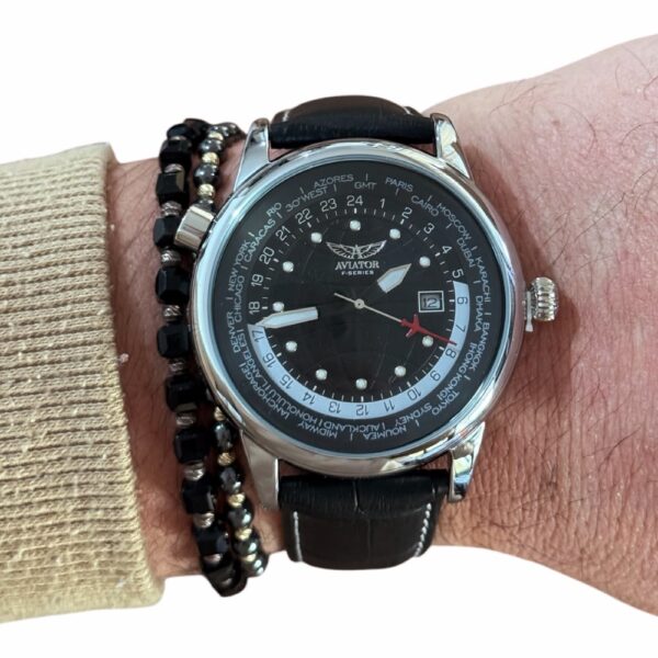 Мъжки часовник Aviator AVW6975G354 World Time - Image 6