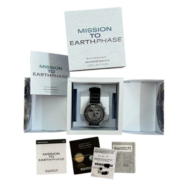 Swatch Omega Mission to EarthPhase часовник с хронограф, 42 мм, 2025 - Image 4