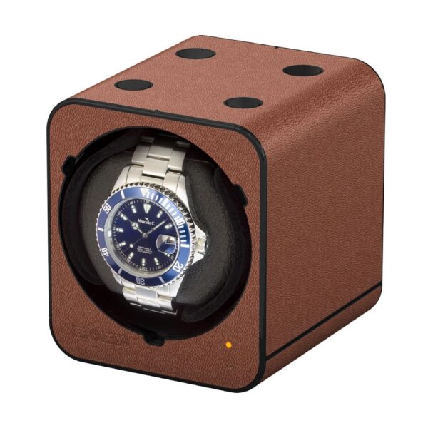 Boxy Fancy Brick кутия за навиване на часовник с кафява кожа - Image 2