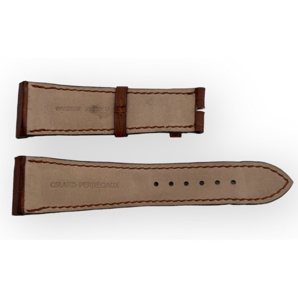 Тъмнокафява кожена каишка за часовник Girard-Perregaux 24 мм - Image 2