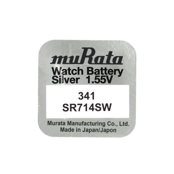 Батерия за часовник Murata 341 SR714SW със сребърен оксид, 1.55V