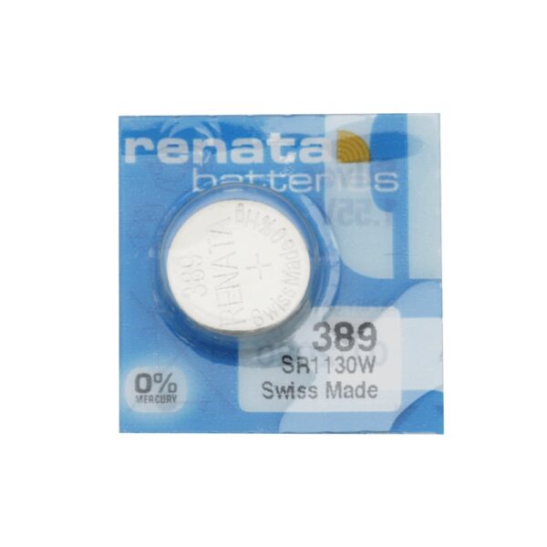 Батерия за часовник Renata 389 SR1130W със сребърен оксид, 1.55V