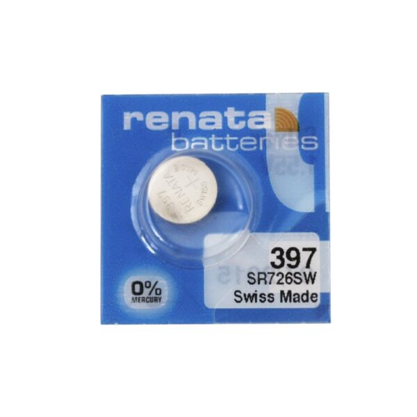 Батерия за часовник Renata 397 SR726SW със сребърен оксид, 1.55V