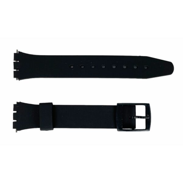 Гладка черна каишка SWATCH с пластмасова закопчалка, 17 мм - Image 2