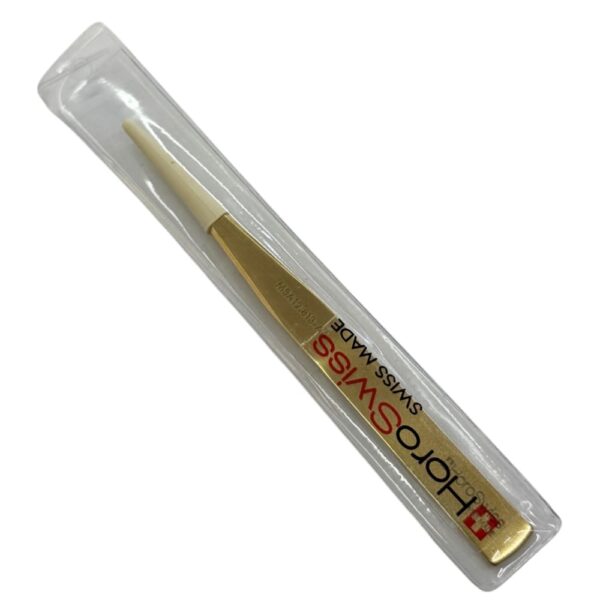 Horotec MSA12.813-AA здрава и плътна пинсета от месинг, 125 мм - Image 3