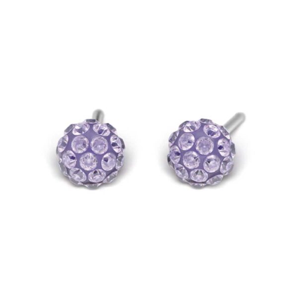 Обеци Studex Tanzanite с кристална лилава топка, 4.5 мм, 7522-0328
