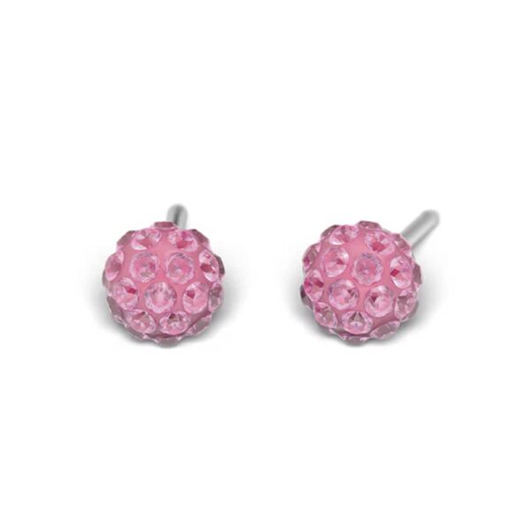 Обеци Studex Rose с кристална розова топка, 4.5 мм, 7522-0310