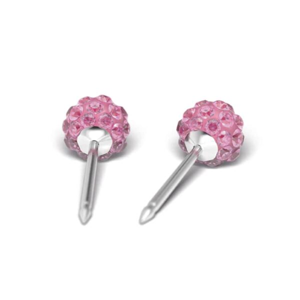 Обеци Studex Rose с кристална розова топка, 4.5 мм, 7522-0310 - Image 3