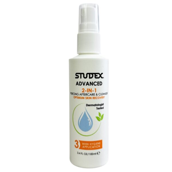 Studex Advanced 2 в 1 пиърсинг дезинфектант за след пробиване на уши, 100 мл