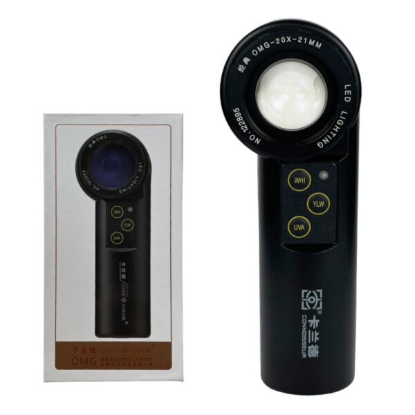 Професионална лупа Connoisseur 20x за бижутери и часовникари с UV и LED светлина - Image 2
