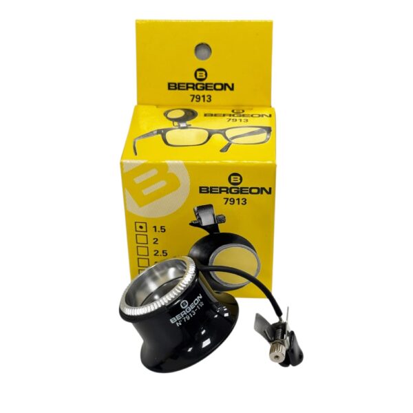 Bergeon 7913-1.5 часовникарска лупа със щипка за очила x6.7 - Image 4