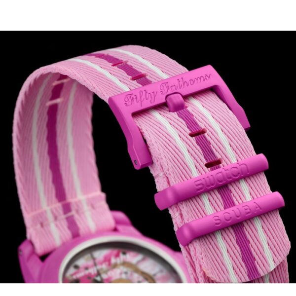 Swatch Blancpain Scuba Pink Ocean Fifty Fathoms SO35P40 розов дамски часовник - Image 4