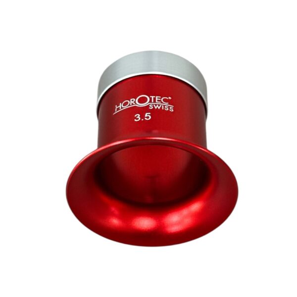 Horotec MSA 00.031-3.5 часовникарска лупа в алуминиев анодиран корпус с винтов пръстен x2.8 - Image 4