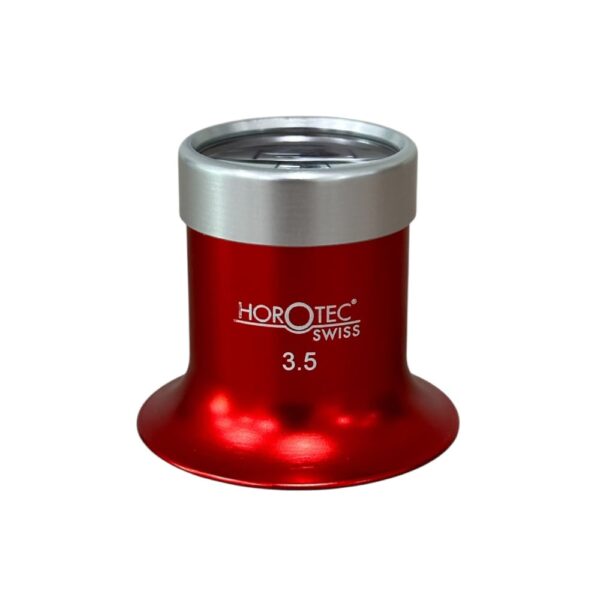 Horotec MSA 00.031-3.5 часовникарска лупа в алуминиев анодиран корпус с винтов пръстен x2.8
