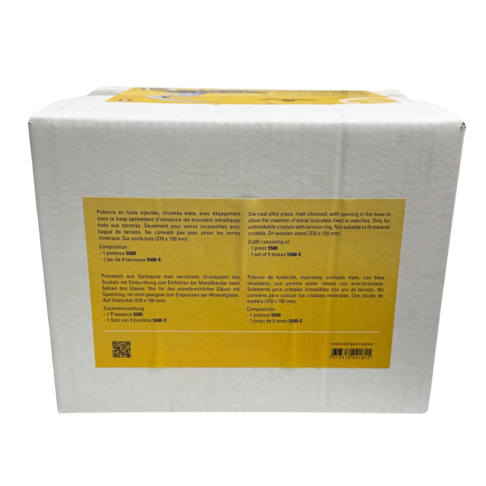 Bergeon 5500-C преса за часовникови пластмасови стъкла, 10 матрици - Image 3