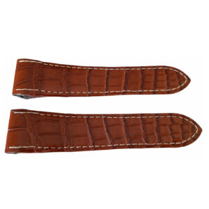 Преработен каишка за часовник Cartier KD1IJY92, кафява кожа, 24.55 мм