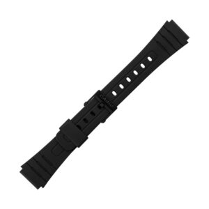 Каишка за Часовник Casio от Пластмаса Черен Модел 71604002 за F-91W, F-94, F-105W, 18 мм