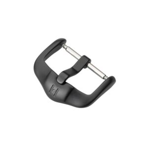 Hirsch Active Черен Мат Стелна закопчалка за каишка за часовник 22 мм