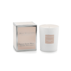 Max Benjamin French Linen Water Natural Wax Candle