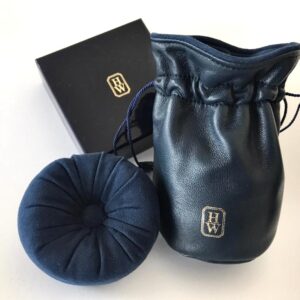 Ръчна чанта за пътуване от кожа Harry Winston, синя