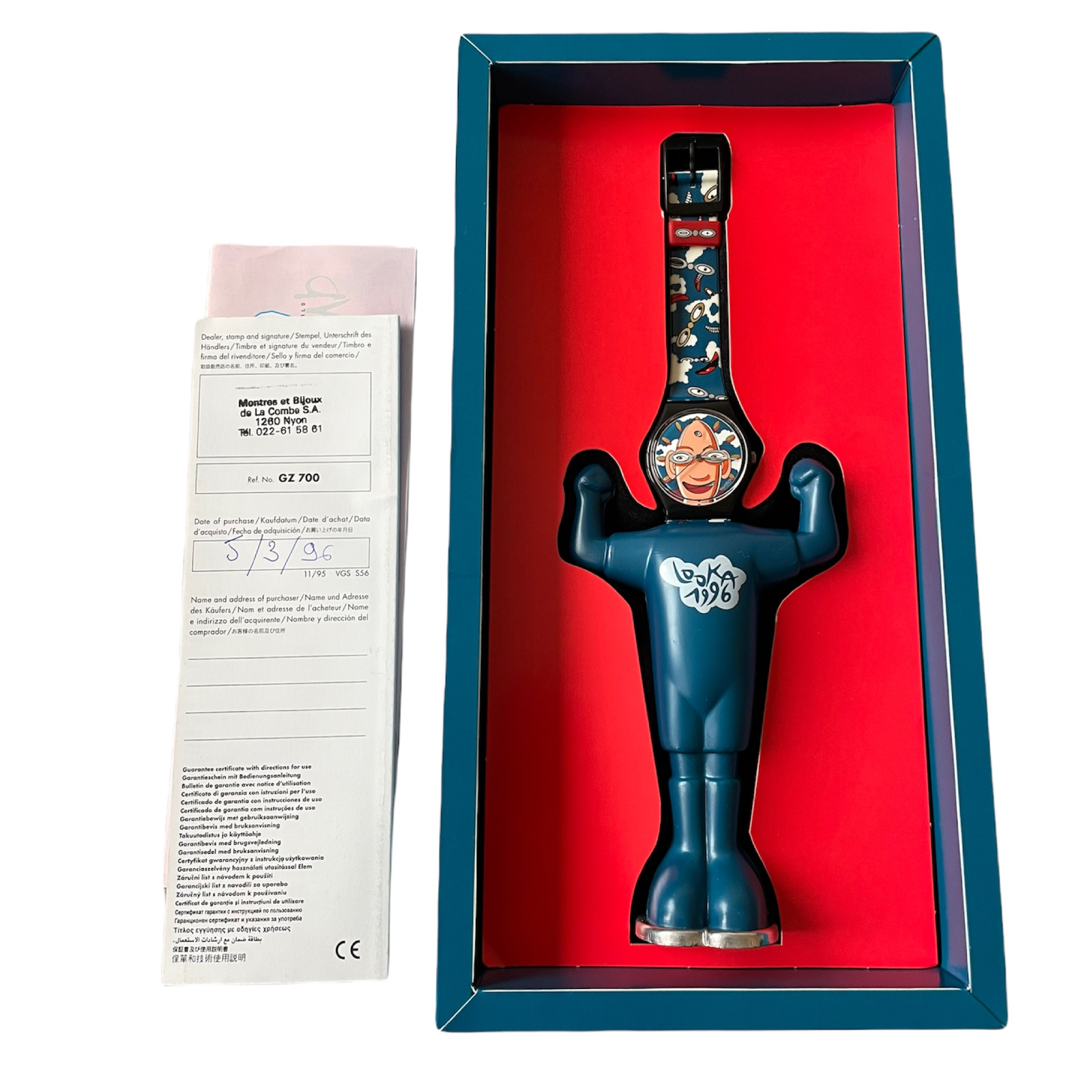 Swatch Looka 1996 The Club All Over The World специална лимитирана серия GZ 700 NOS