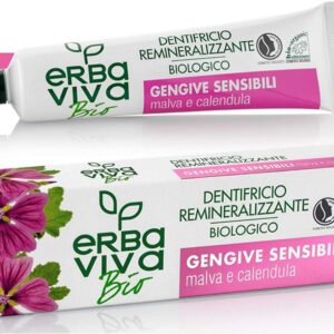 Био органична паста за зъби с малва и невен 75 мл - Erba Viva