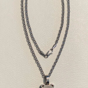 Обеци с медвежета от 14k бяло злато Charme