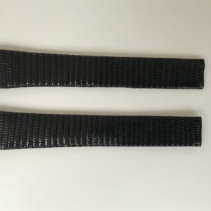 Черен кожен каишка за дамски часовници Chopard 15 мм