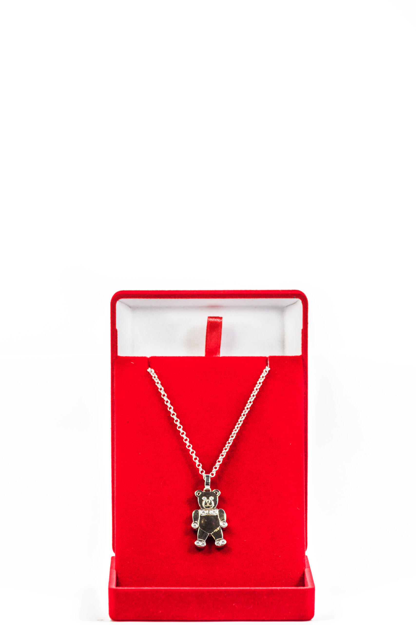 Обеци с медвежета от 14k бяло злато Charme - Image 8