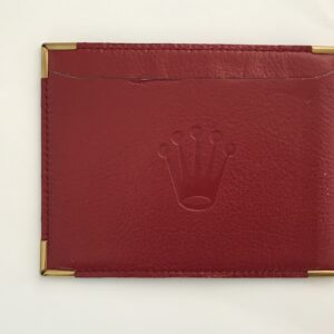Червен кожен калъф за карти Rolex