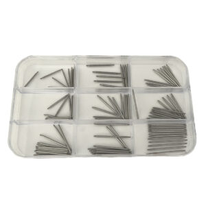 Асортимент от пружинни щифтове Buzzufy, неръждаема стомана, Ø 1,5 и 1,8 мм, 108 броя