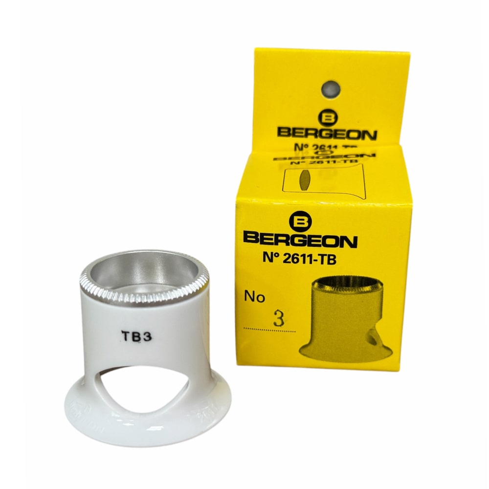 Лупа Bergeon 2611-TB-3, бяла, бинокулярна, с вентилационен отвор, увеличение 3.3x - Image 2