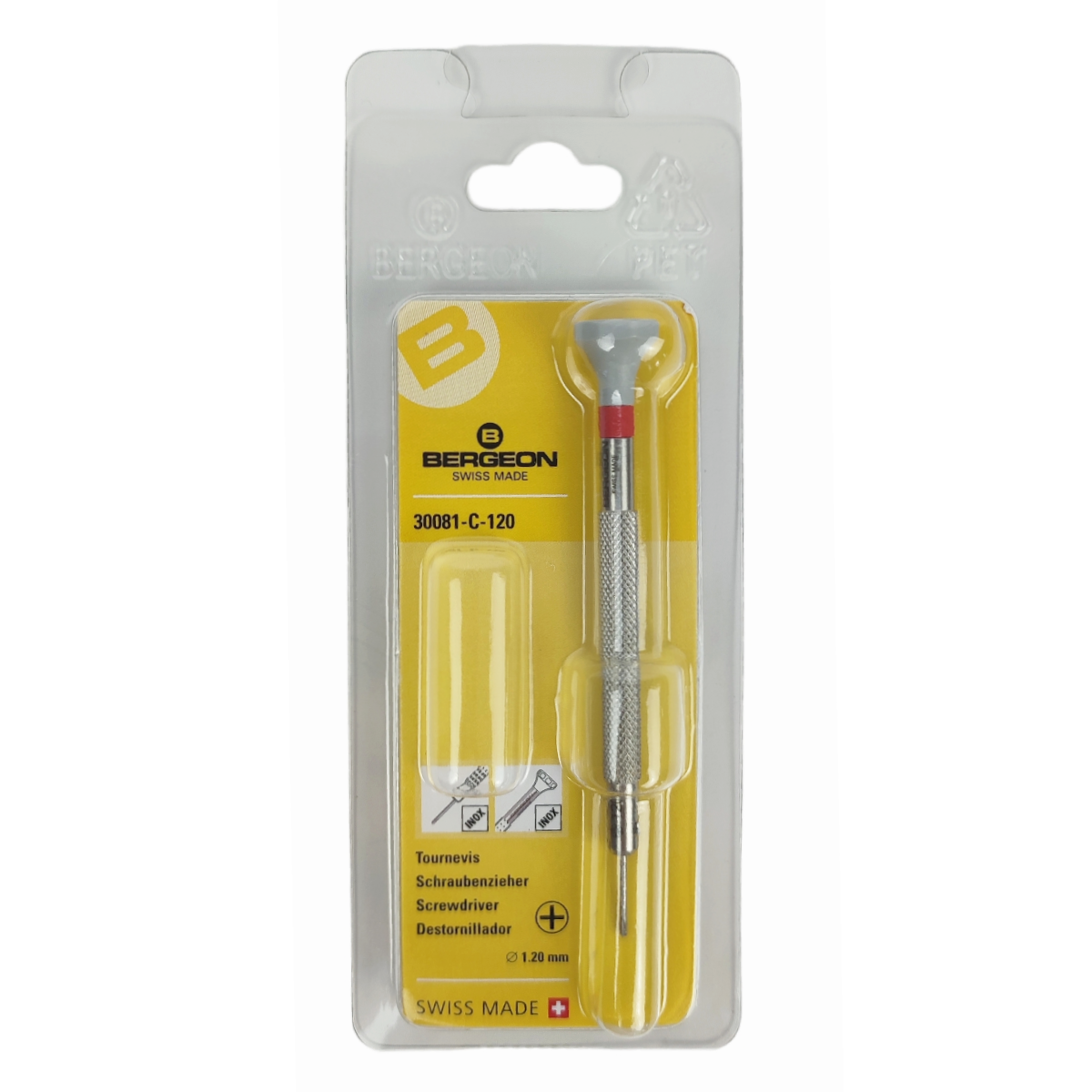 Шайбен отвертка Bergeon 30081-C-120 с кръстата глава 1.20 мм - Image 3