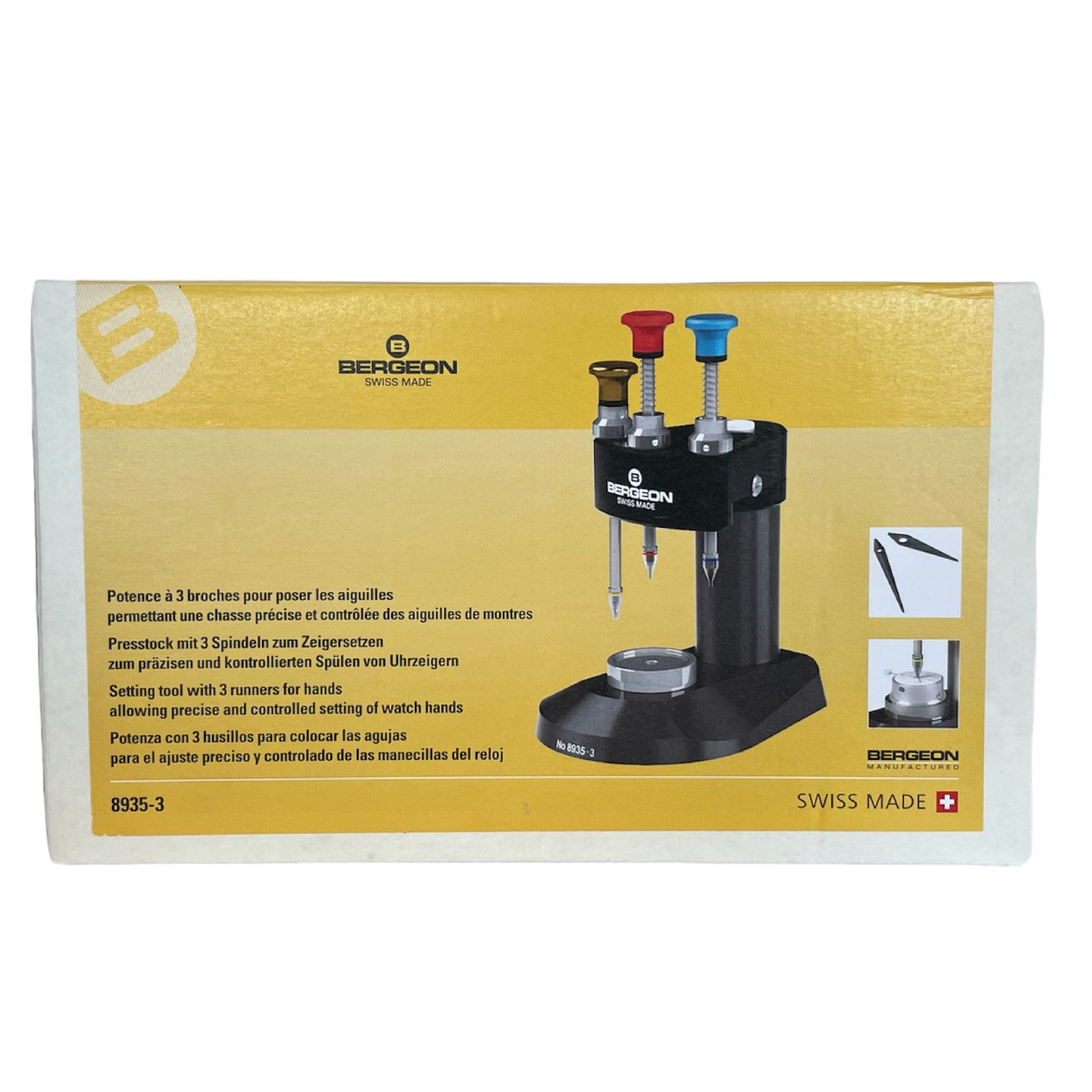 Инструмент за поставяне на стрелки за часовници Bergeon 8935-3 с 3 накрайника - Image 4