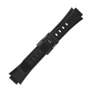 Черен пластмасов каишка за часовник Casio 10572288 за LX-610 и MW-600, 15 мм