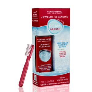 Комплект за почистване на бижута Connoisseurs с четка и лилава кърпа