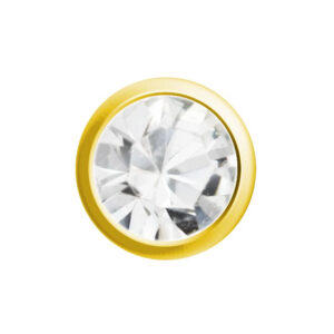 Златисти обеци с имитация на диамант Buzzufy Ø 3,95 мм