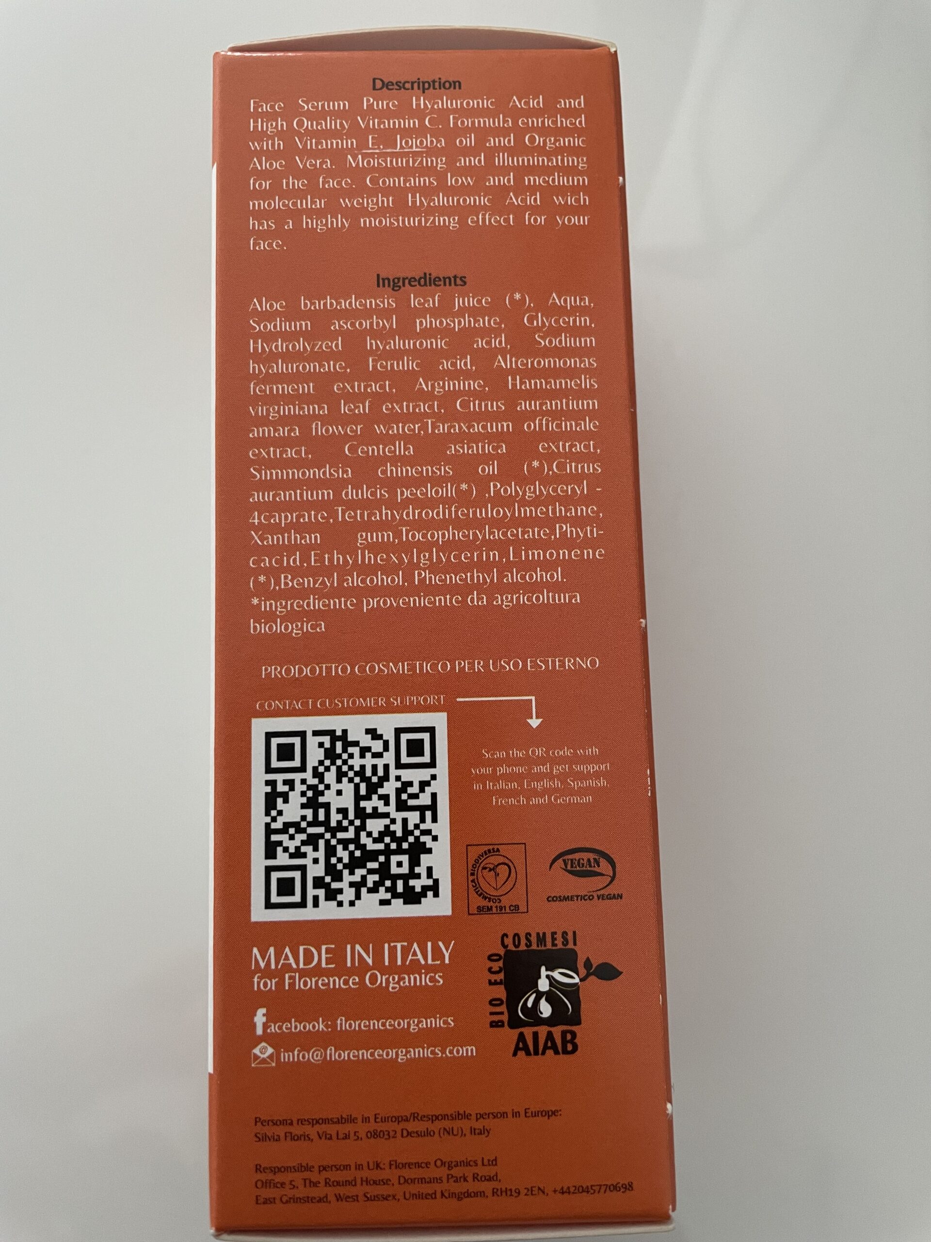 Органичен серум с витамин C и хиалуронова киселина 60 мл - Florence Organics - Image 5