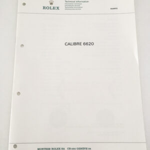Технически каталог за кварцов механизъм Rolex Caliber 6620