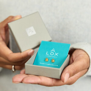 Lox Precious 24ct Златни Отворници за Обеци от 925 Стърлингово Сребро – Комплект от 2 броя